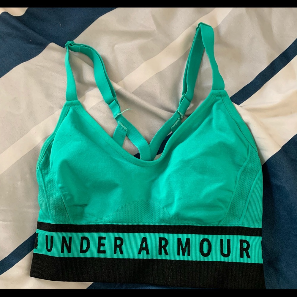 Teal & Black XS Under Armor sports bra/ top
